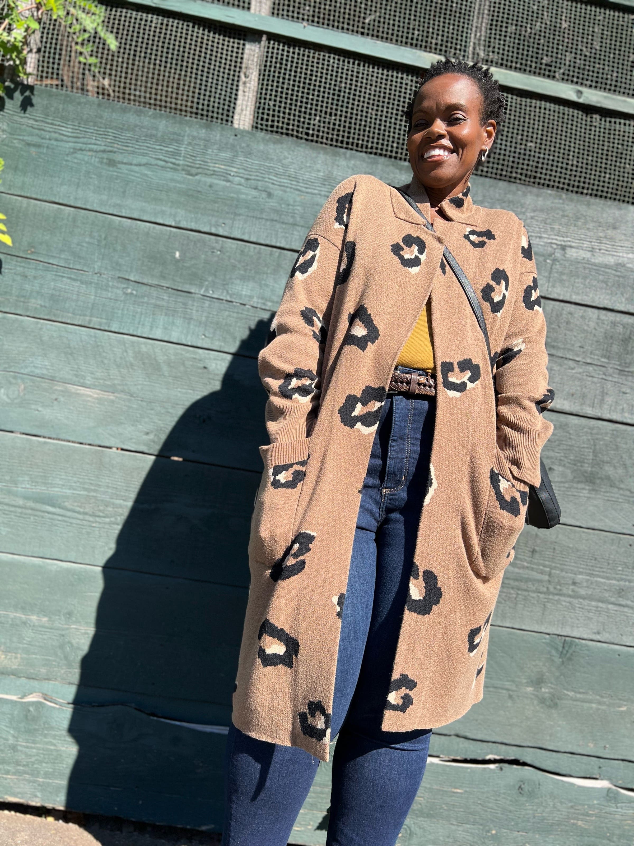 Leopard Rory Sweater Coat by Rent the Runway