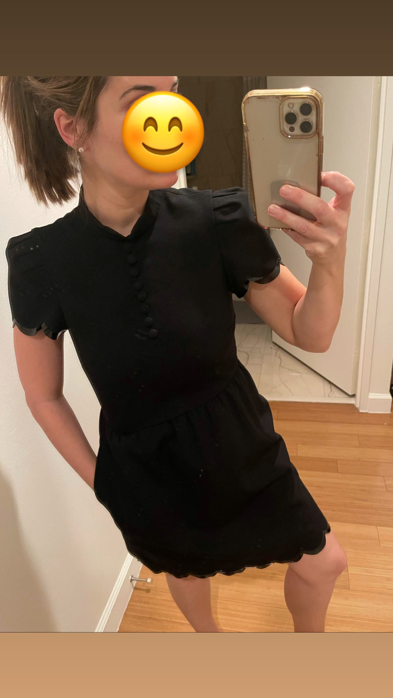 Black Scalloped Dress by RED Valentino | Rent the Runway