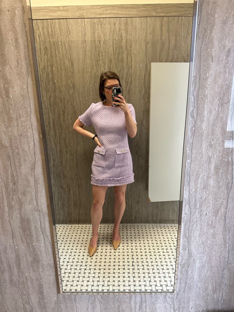 Tweed Short Sleeve Mini Dress by Endless Rose | Rent the Runway
