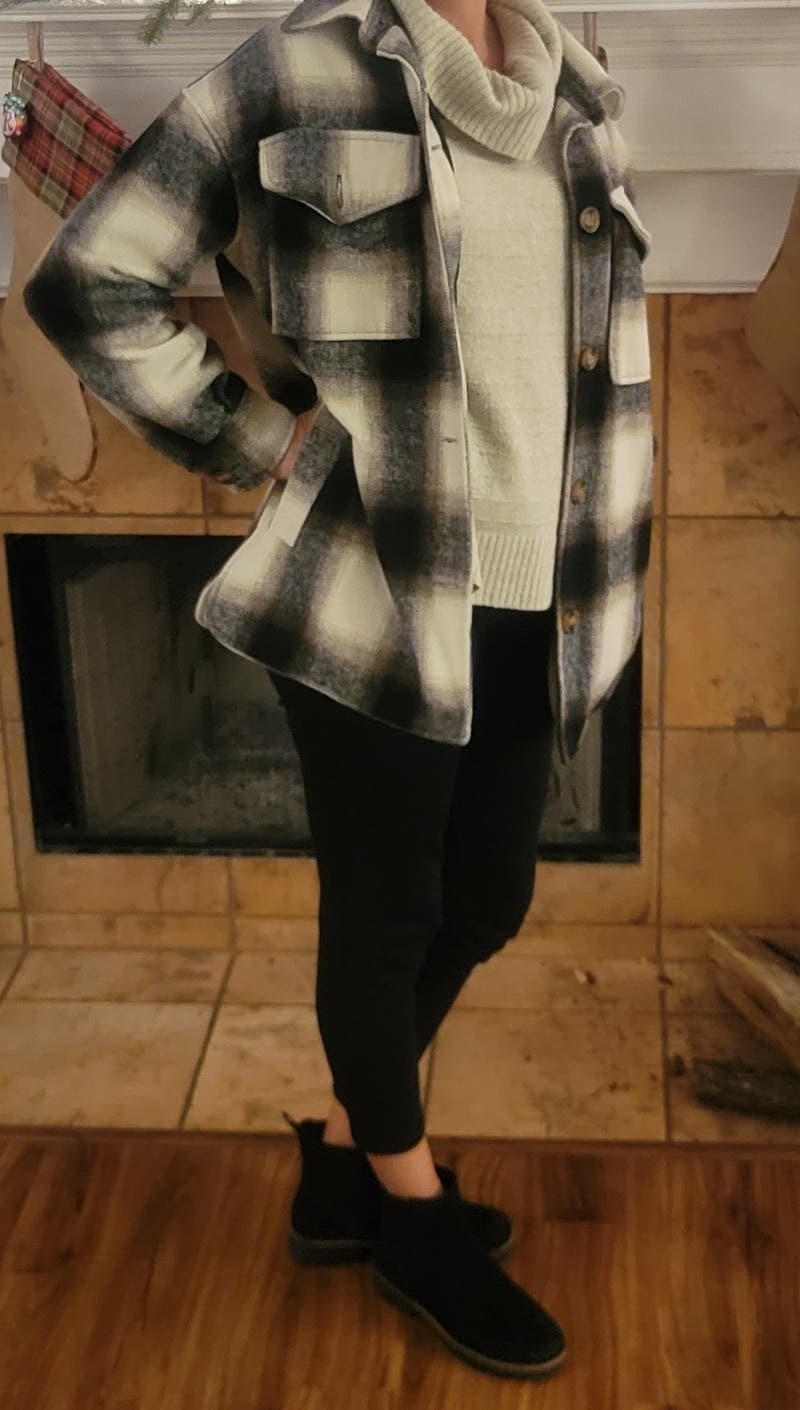 Kero　IRENE Shadow Plaid Jacket Kero IRENE Shadow Plaid Jacket Black-and-white tweed jacket