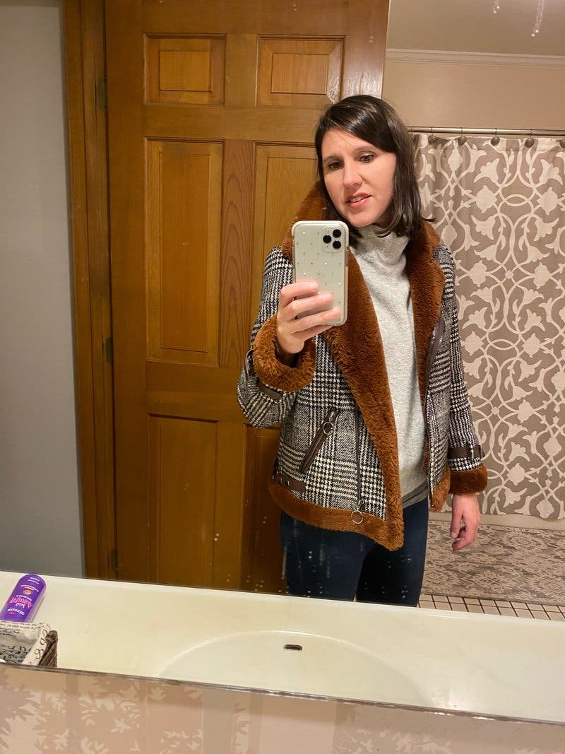 セール☆送料込み☆Avec Les Filles Faux Fur Zip-Up Jacket Avec Les Filles Women's Oversized Faux Shearling Moto Coat