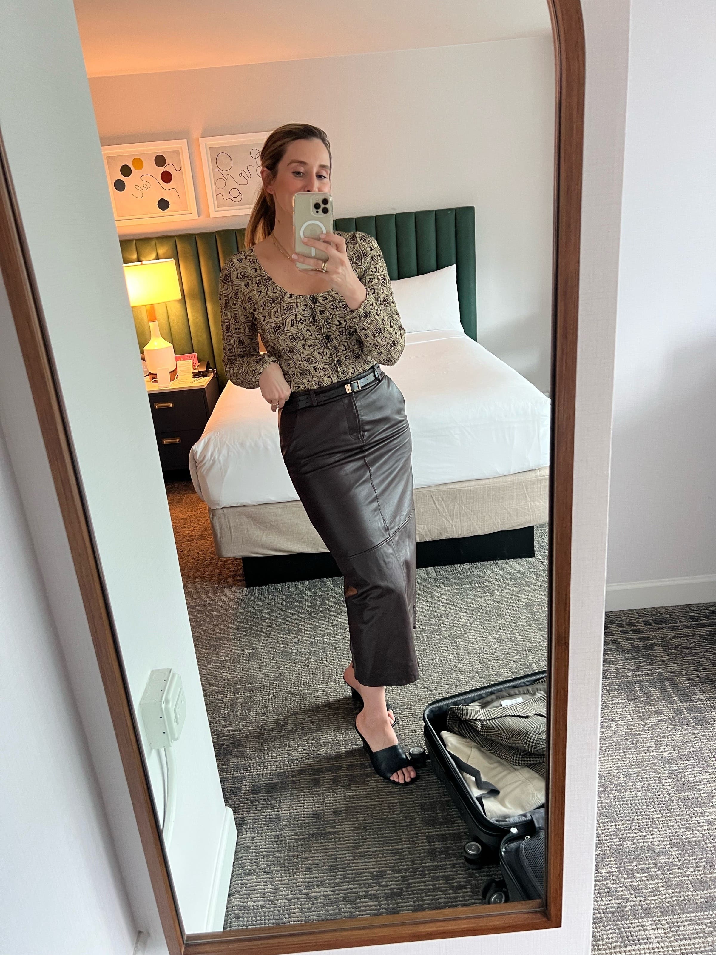 Leather Maxi Skirt by VEDA | Rent the Runway