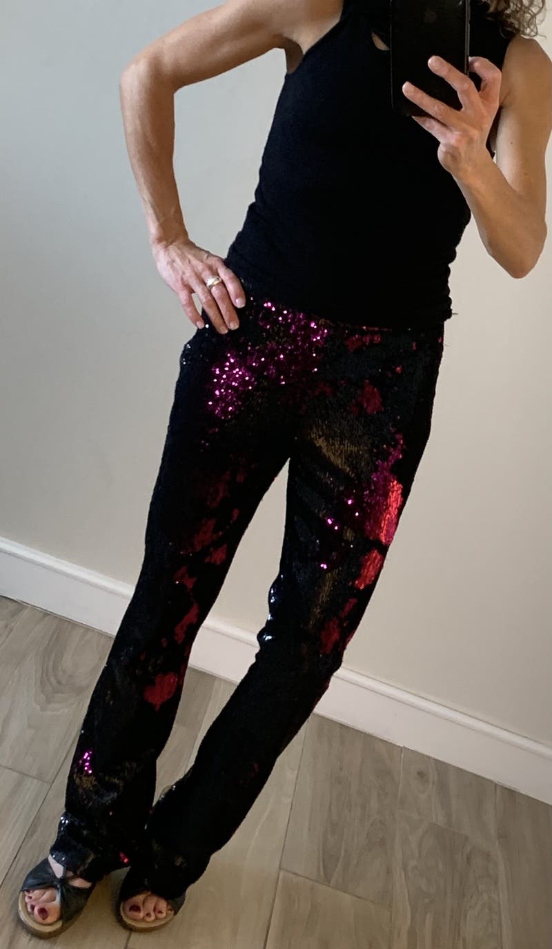 パンツ pellicule glitter film sheer pants pellicule glitter film sheer pants