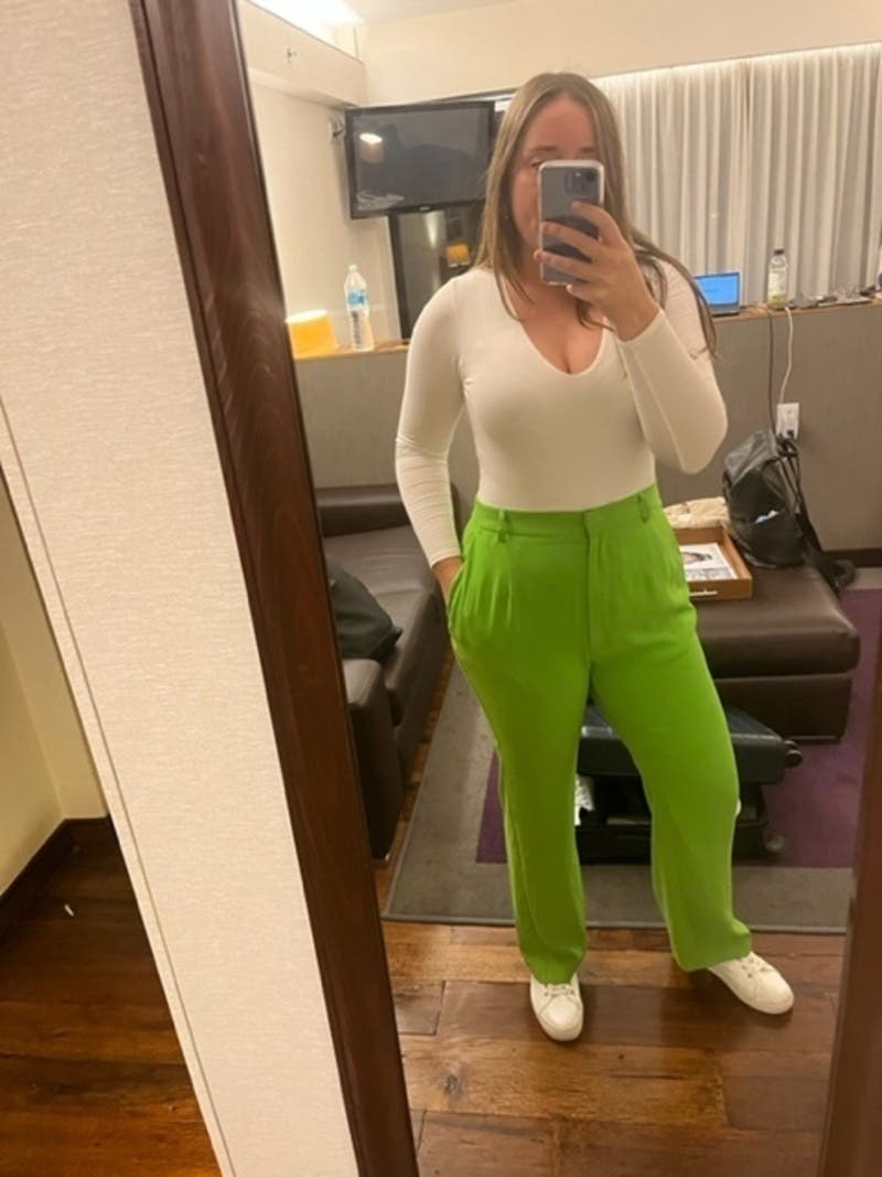 Green Straight Leg Pants by MM6 Maison Margiela | Rent the