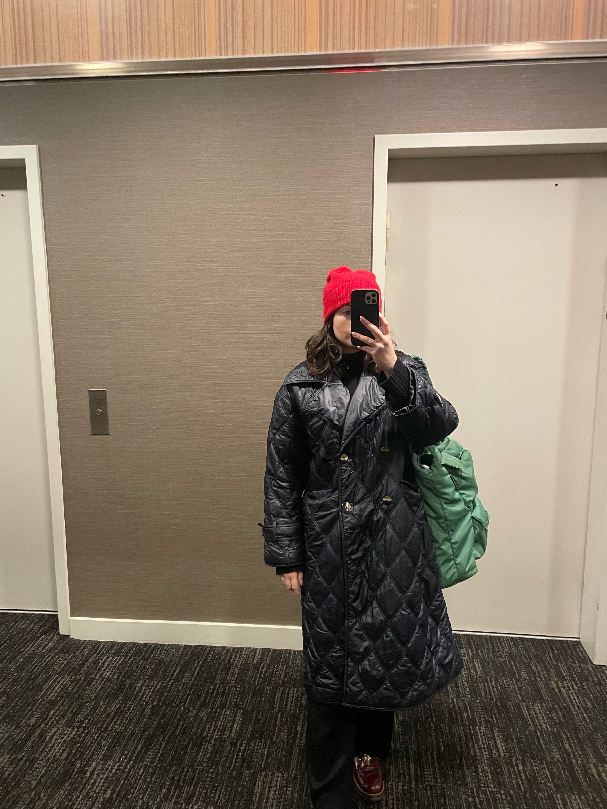 【関税＆送料込み】Ganni Quilted Coat With Contrasting Coll Black Ripstop Quilt Coat | GANNI US