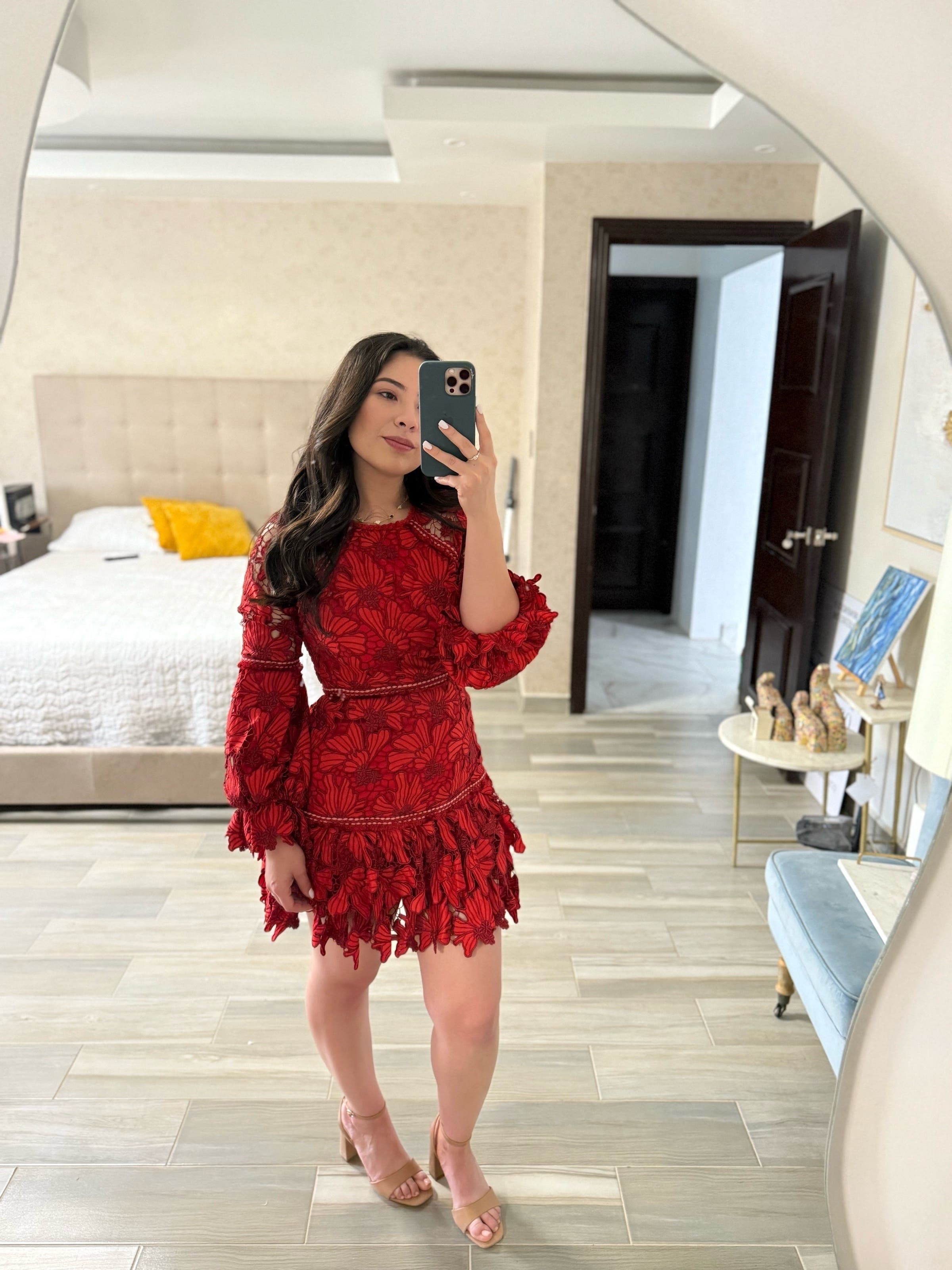 red lace dress rent the runway Red Off Shoulder Lace Dress