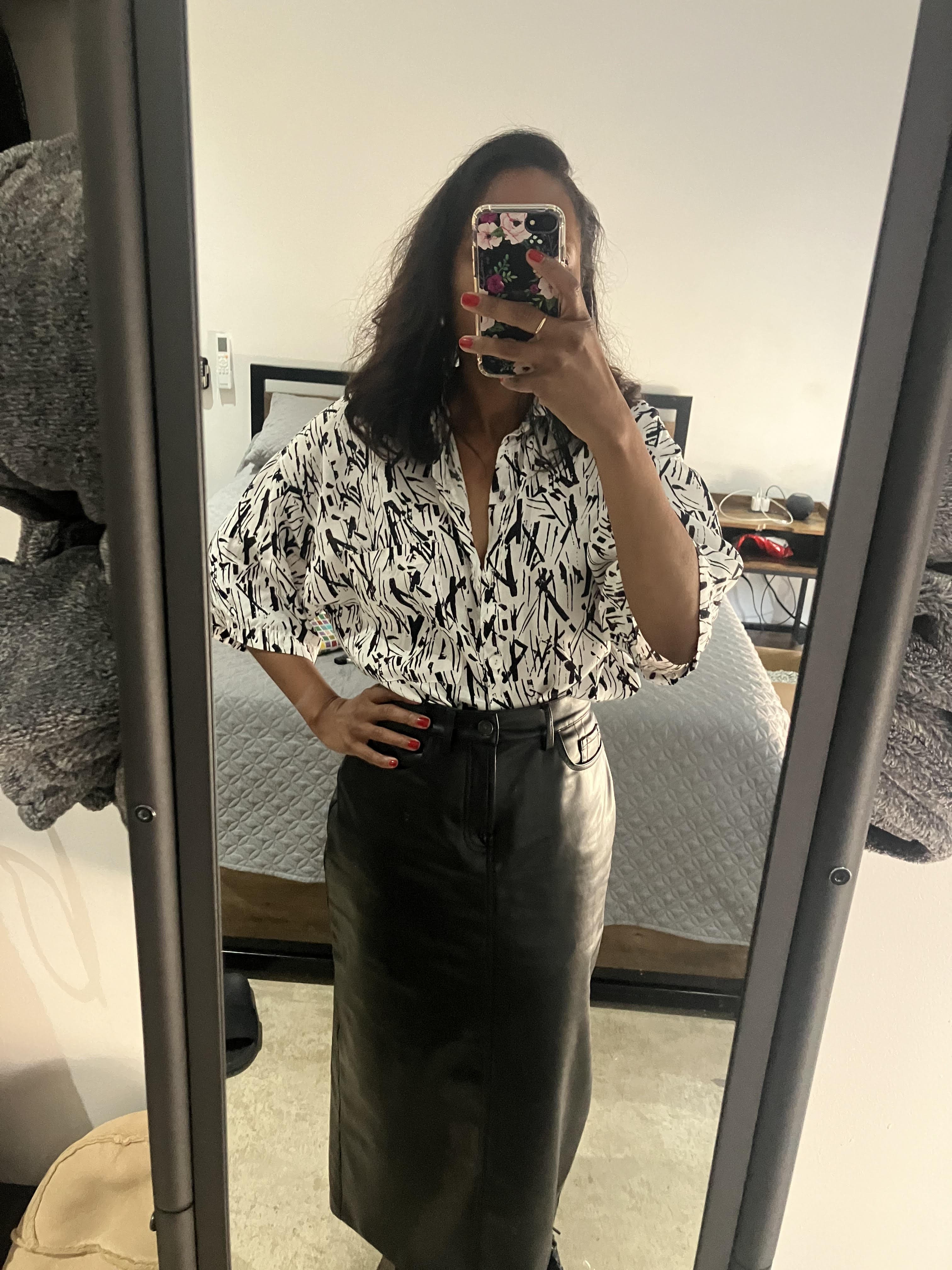 Vegan Leather Skirt by 7 For All Mankind | Rent the Runway