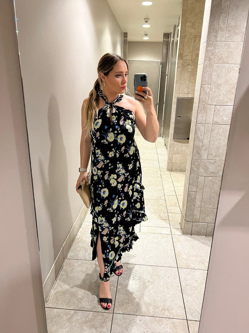 Black Floral Halter Dress by Derek Lam 10 Crosby | Rent the