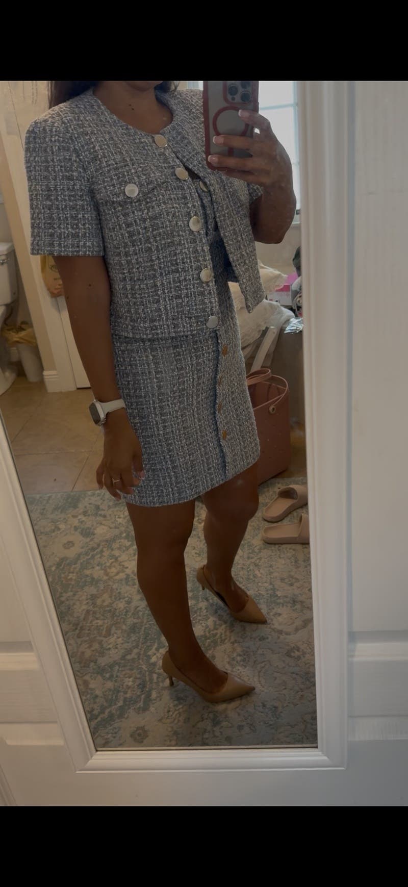 CHICLINE★Bione Layered Jacket Tweed Dress★ミント色 Short Sleeve Tweed Jacket by TOCCIN X RTR | Rent the Runway