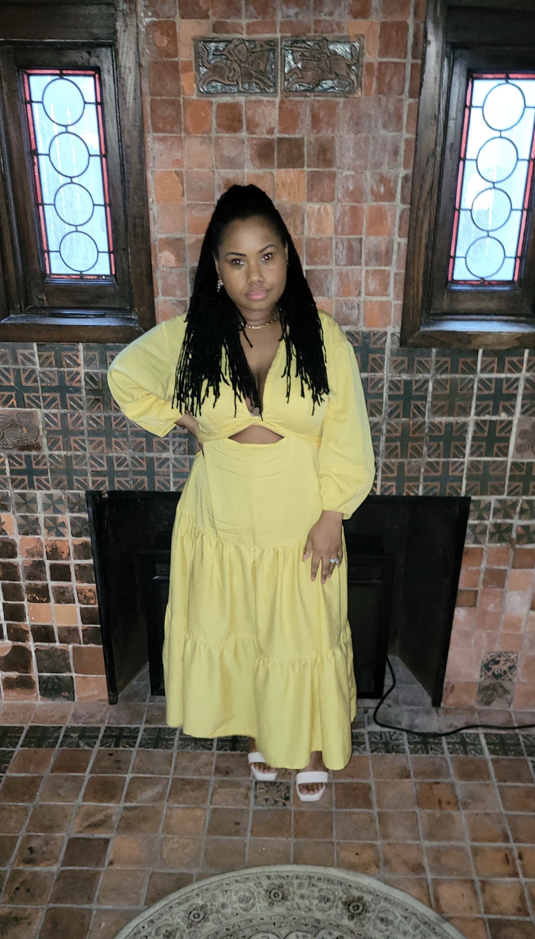 Yellow Twist Front Midi Dress by Derek Lam 10 Crosby x RTR | Rent
