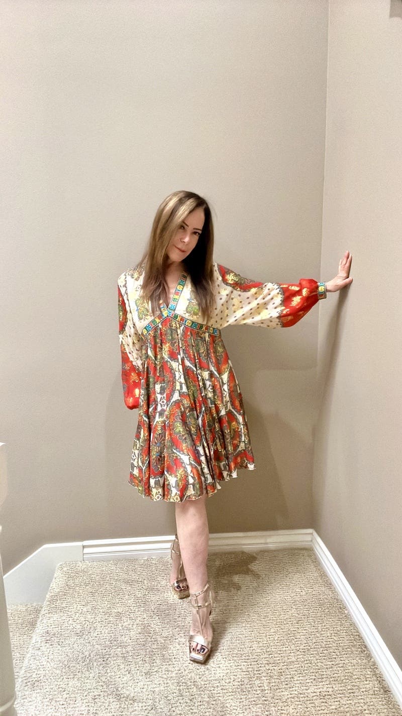 ワンピース Etro Dress With Print Etro Crêpe de Chine Bird-Print Mini-Dress | Liberty