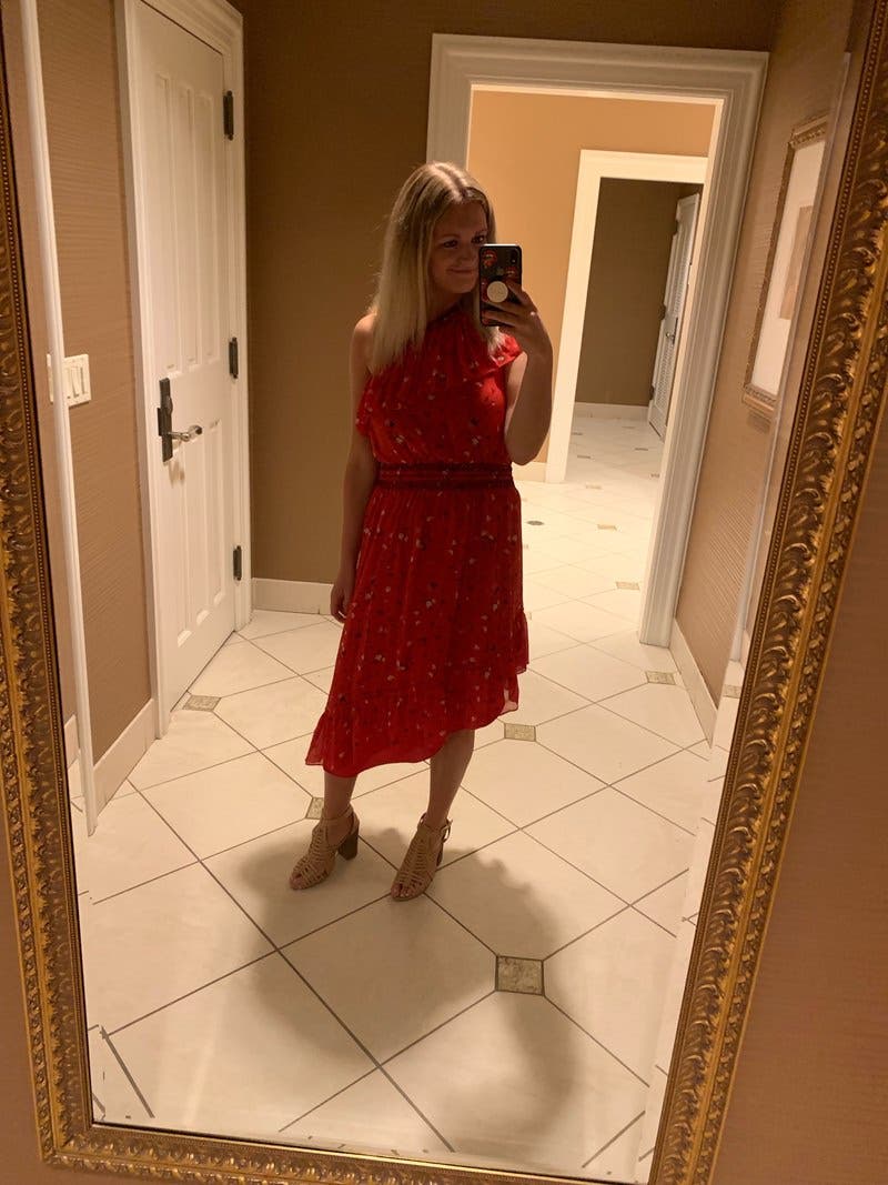 Red Floral Hafsa Dress by Joie | Rent the Runway