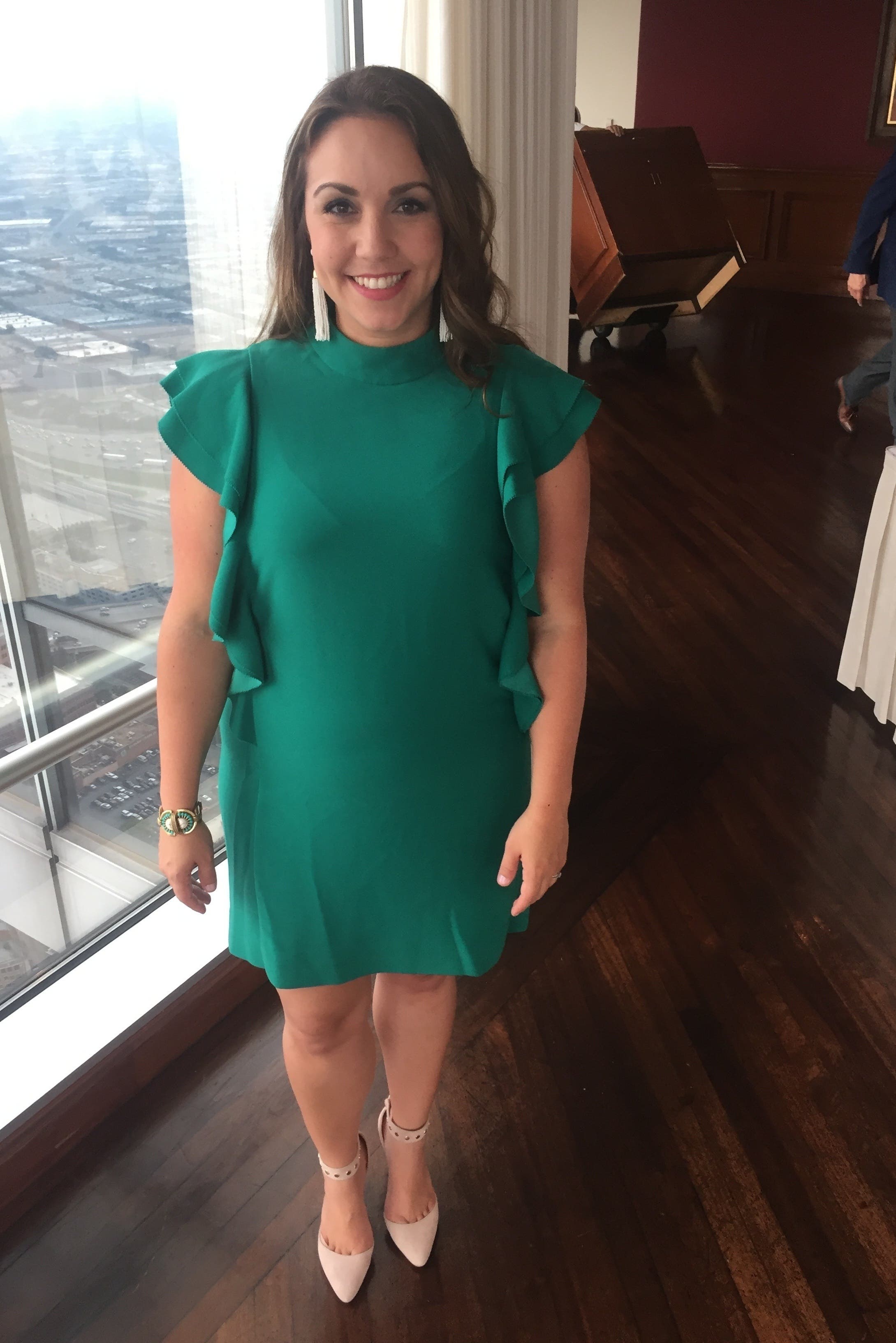 Green Flutter Sleeve Dress by kate spade new york | Rent the