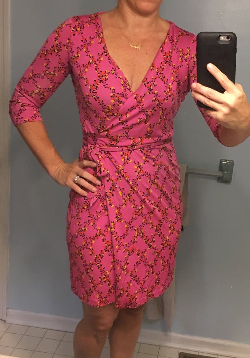 Pink Print Julian Two Wrap Dress by Diane von Furstenberg