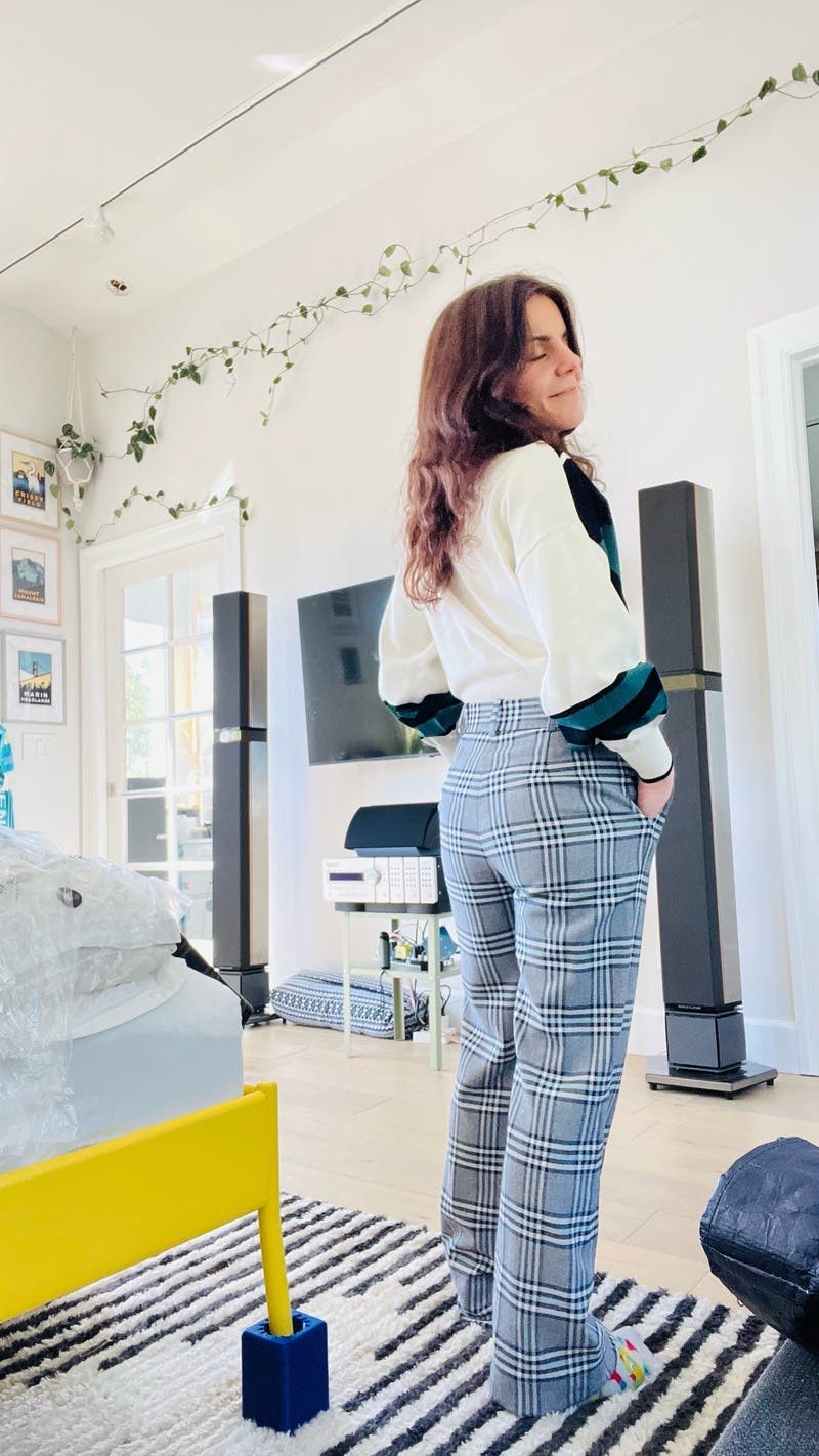 パンツ SEE BY CHLOE Multi Blue Plaid Pants by See by Chloé | Rent the Runway
