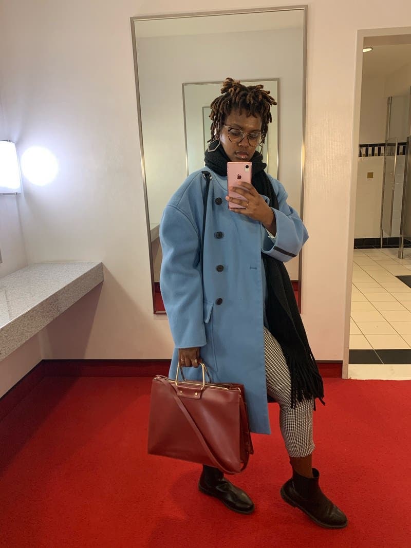 最終価格☆IENA☆美品ブルー コート ミッシェルクラン MICHEL KLEIN [定番人気]Super100ウールビーバー