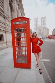 Red Lace Fransisca Dress
