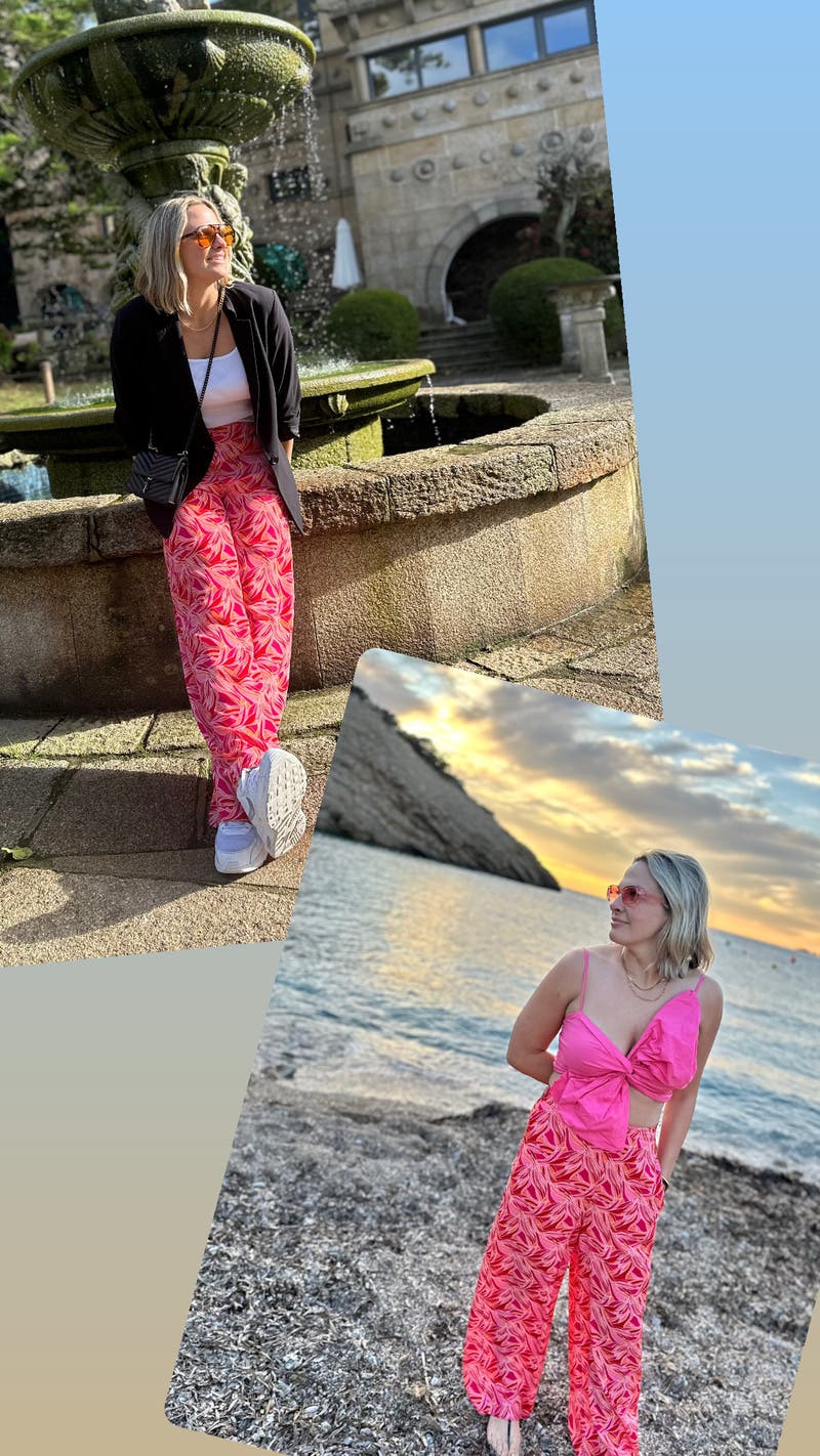 ルームウェア・パジャマ House on the hill Parent Pants Flower Business Casual Summer Outfit with White House Black Market