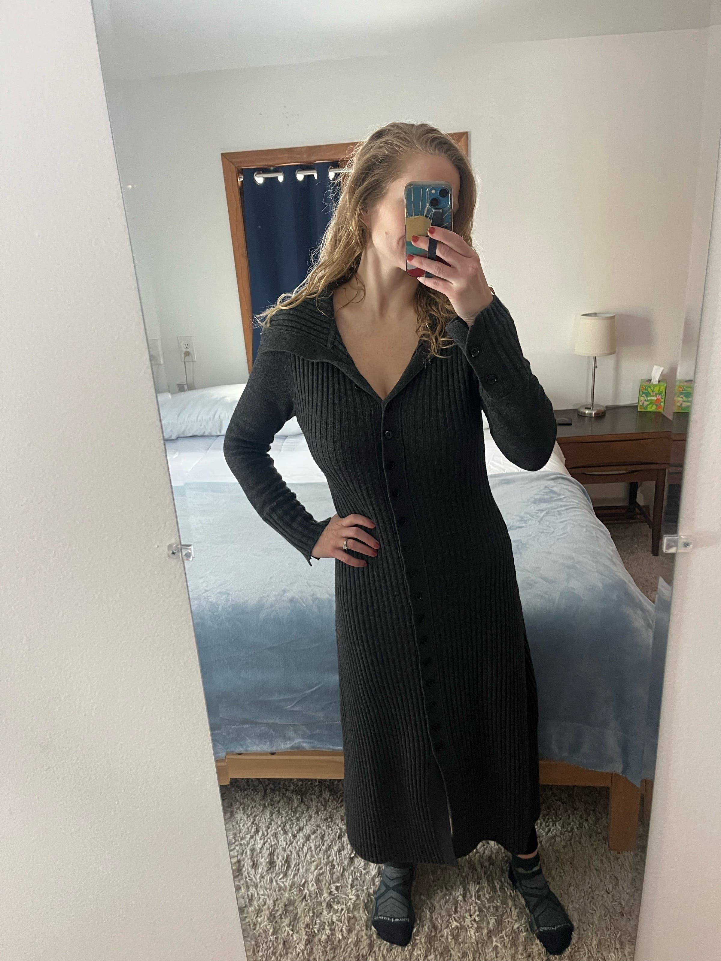 Oversized Collar Cardigan Dress by Eudon Choi x RTR | Rent