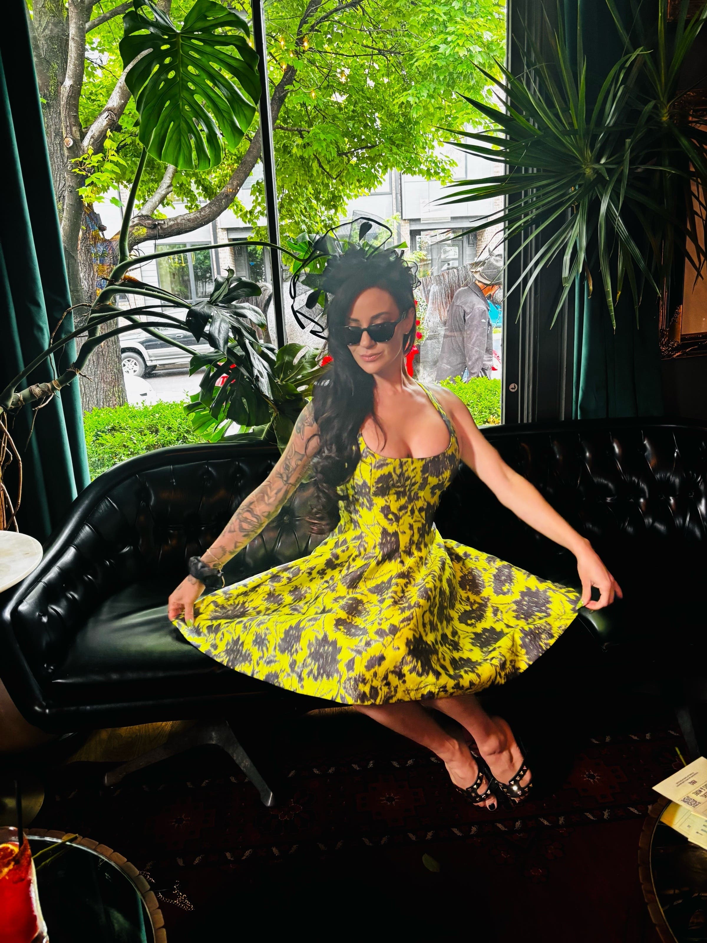 Yellow Floral Mini Dress by Philosophy di Lorenzo Serafini