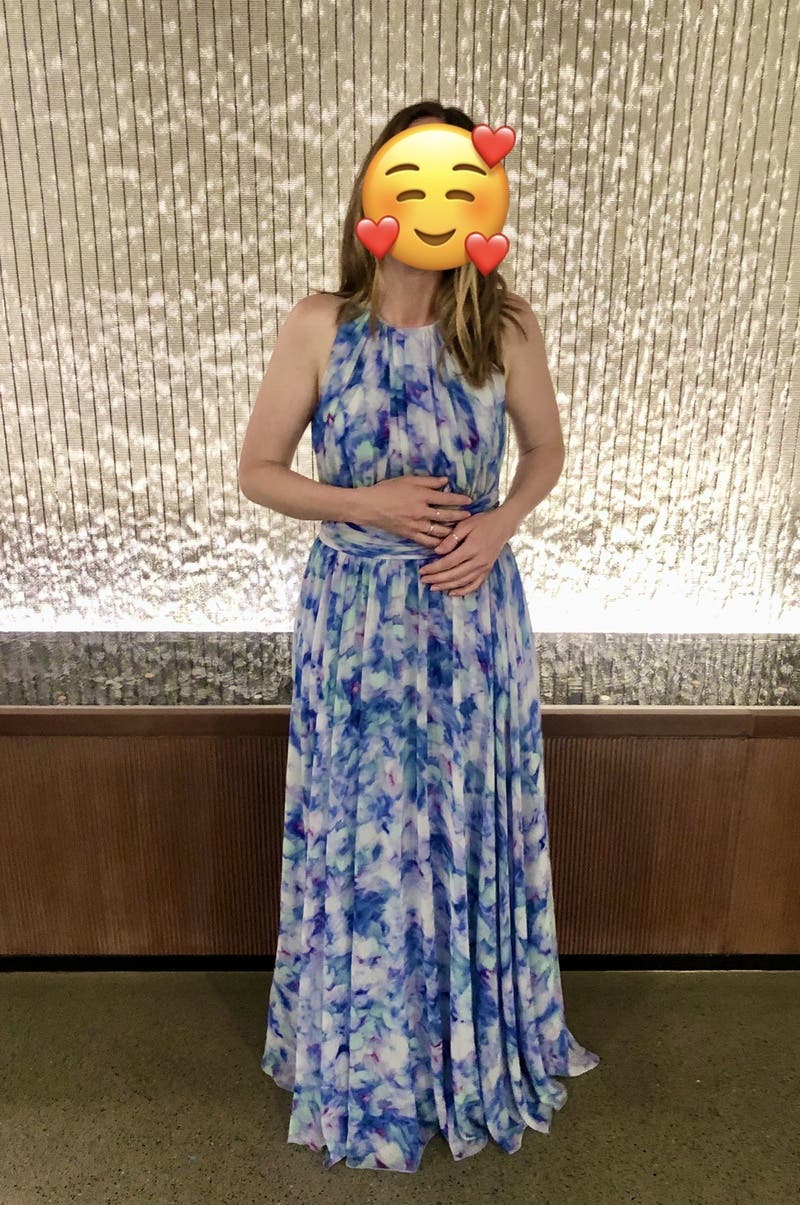 *Badgley Mischka* フローラルマキシドレス BADGLEY MISCHKA チュール マキシワンピース フローラルプリント