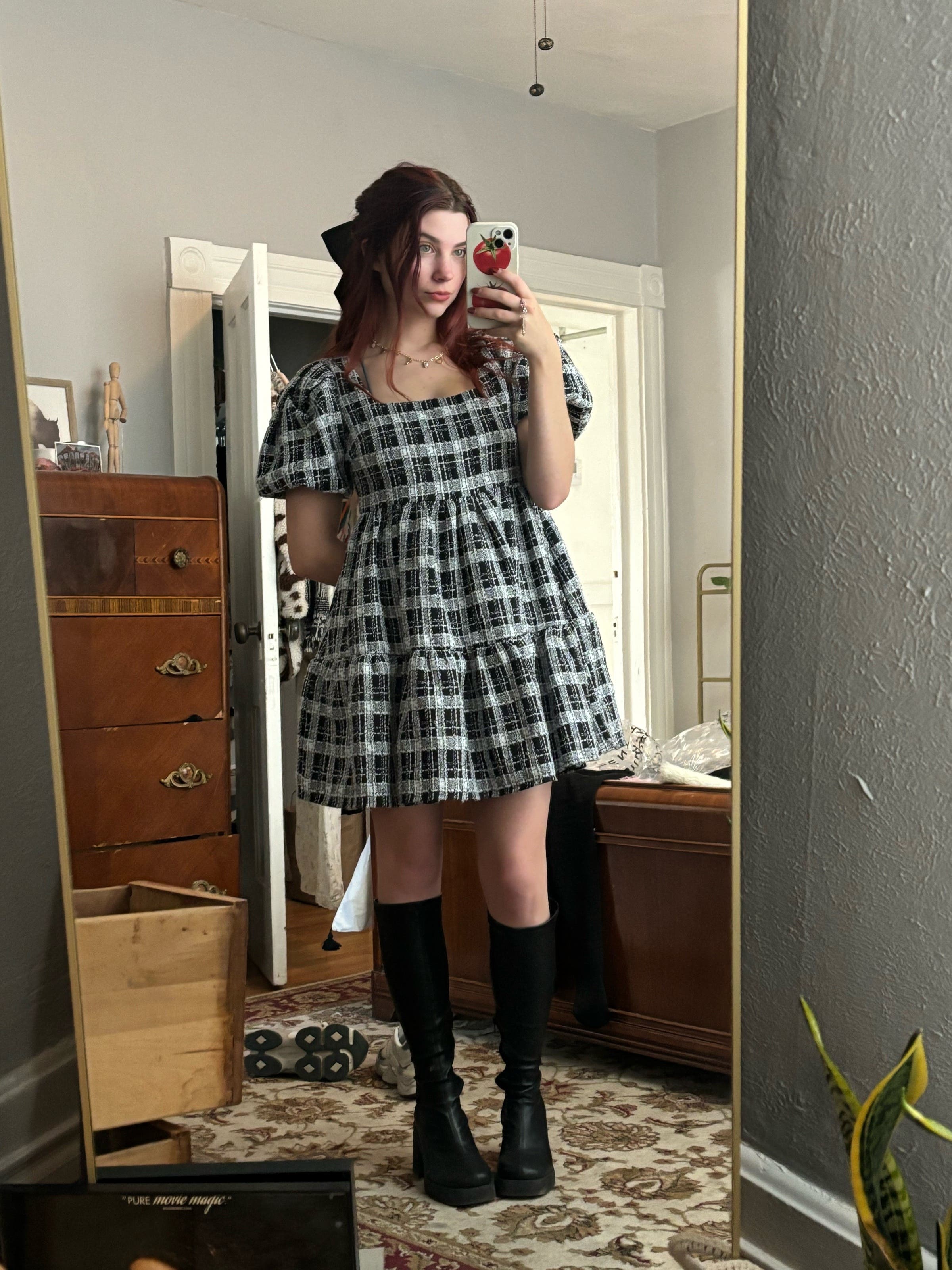 english factory tweed mini dress English Factory Women's Tweed Mini Dress