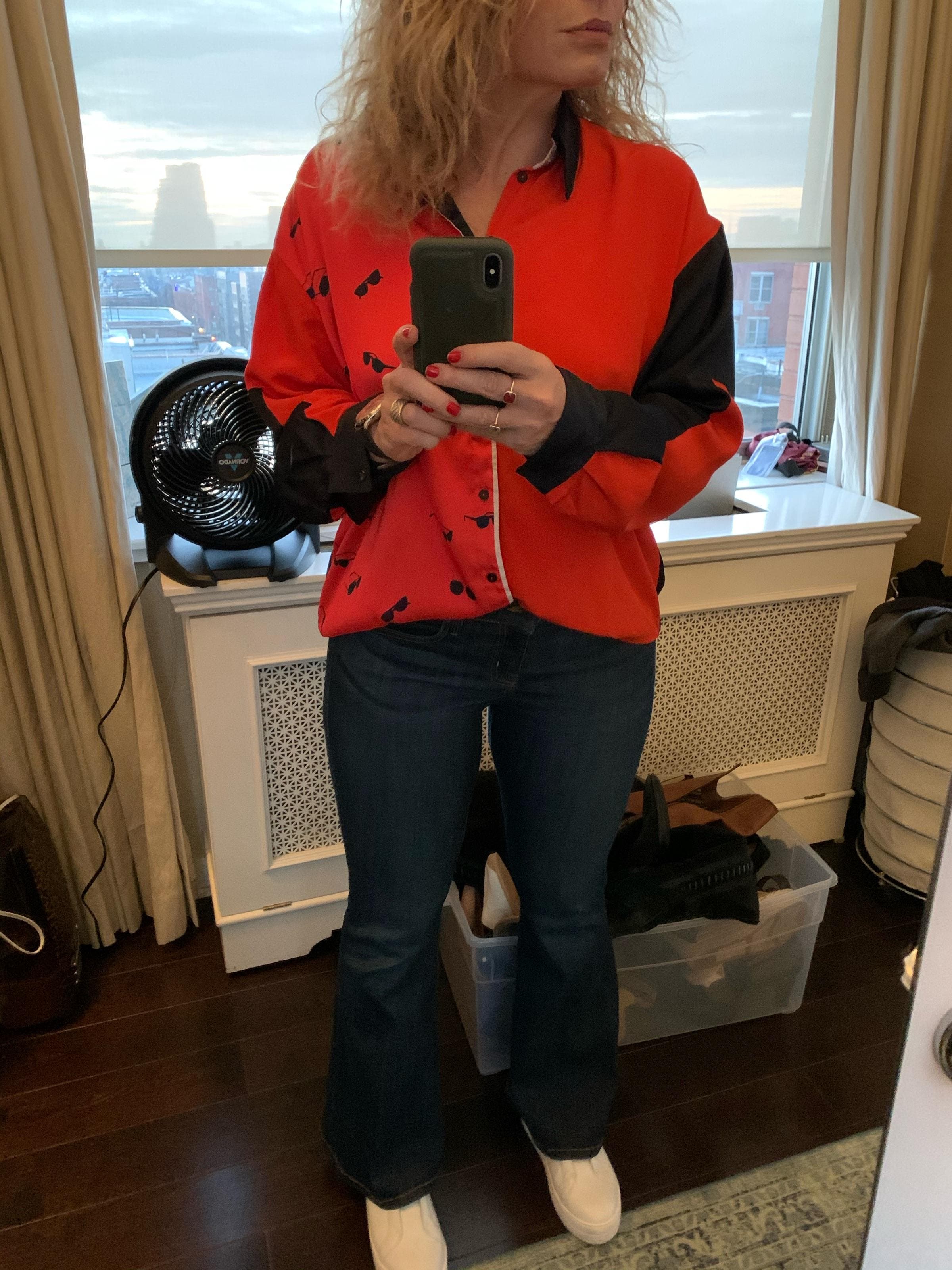 Sunglasses Colorblock Shirt by Victoria Victoria Beckham