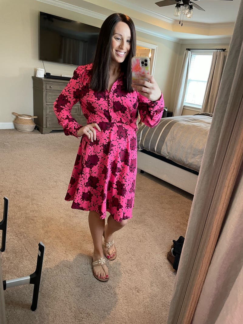 Pink Bubble Dot Smocked Dress by kate spade new york | Rent