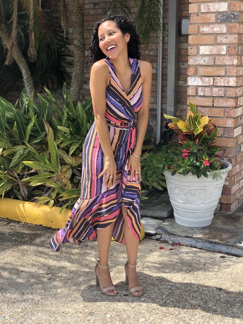 Vibrant Orchid Wrap Dress by Great Jones | Rent the Runway