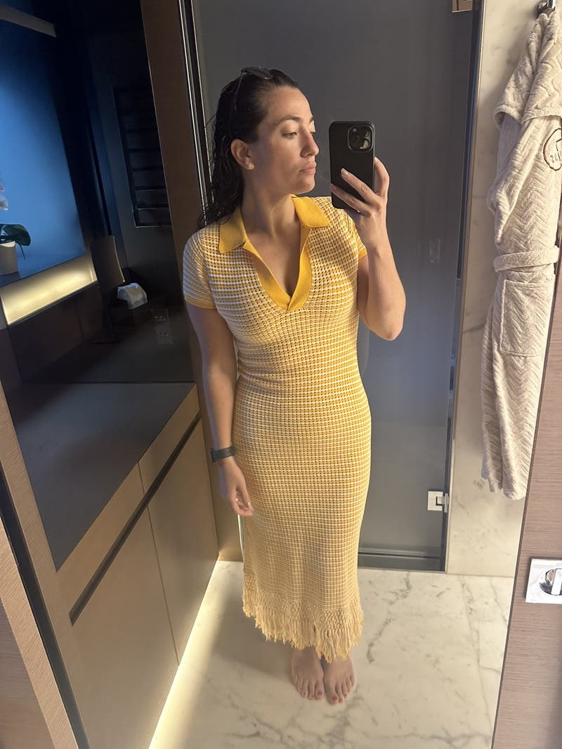 maison celon／fringe knit dress maison celon／fringe knit dress Odessa Crochet Knit Fringe