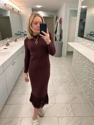 【完売品】Randy ワンピースBelted fur knit dress Belted fur knit dress ランディ Randy 完売ワンピース - メルカリ