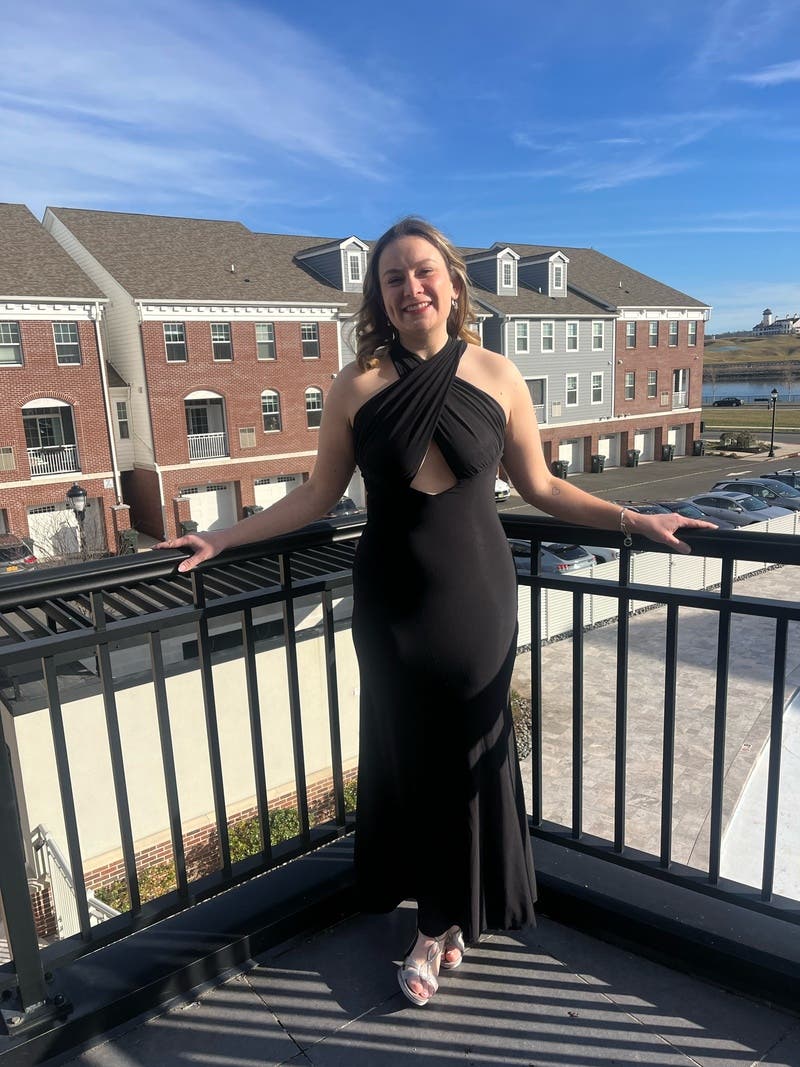Black Keyhole Halter Gown by Ieena for Mac Duggal | Rent the Runway Black Keyhole Halter Gown by Ieena for Mac Duggal | Rent the Runway