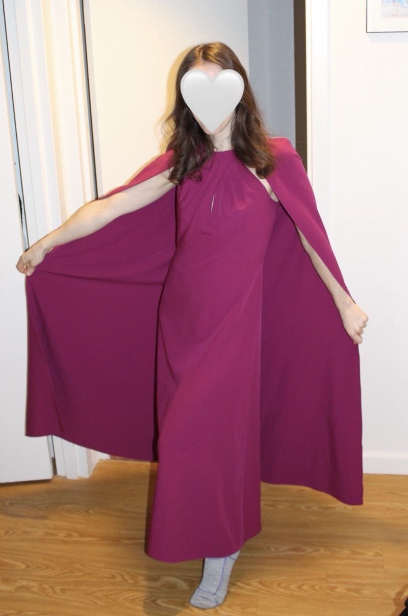rent the runway cape dress Red Cape Dress by Atlein