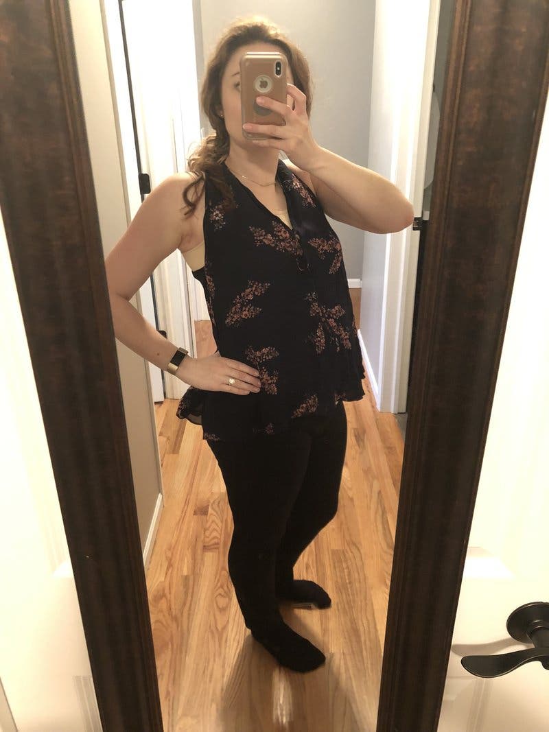 Midnight Floral Trapeze Top
