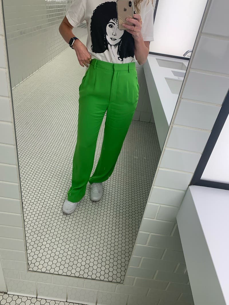 Green Straight Leg Pants by MM6 Maison Margiela | Rent the