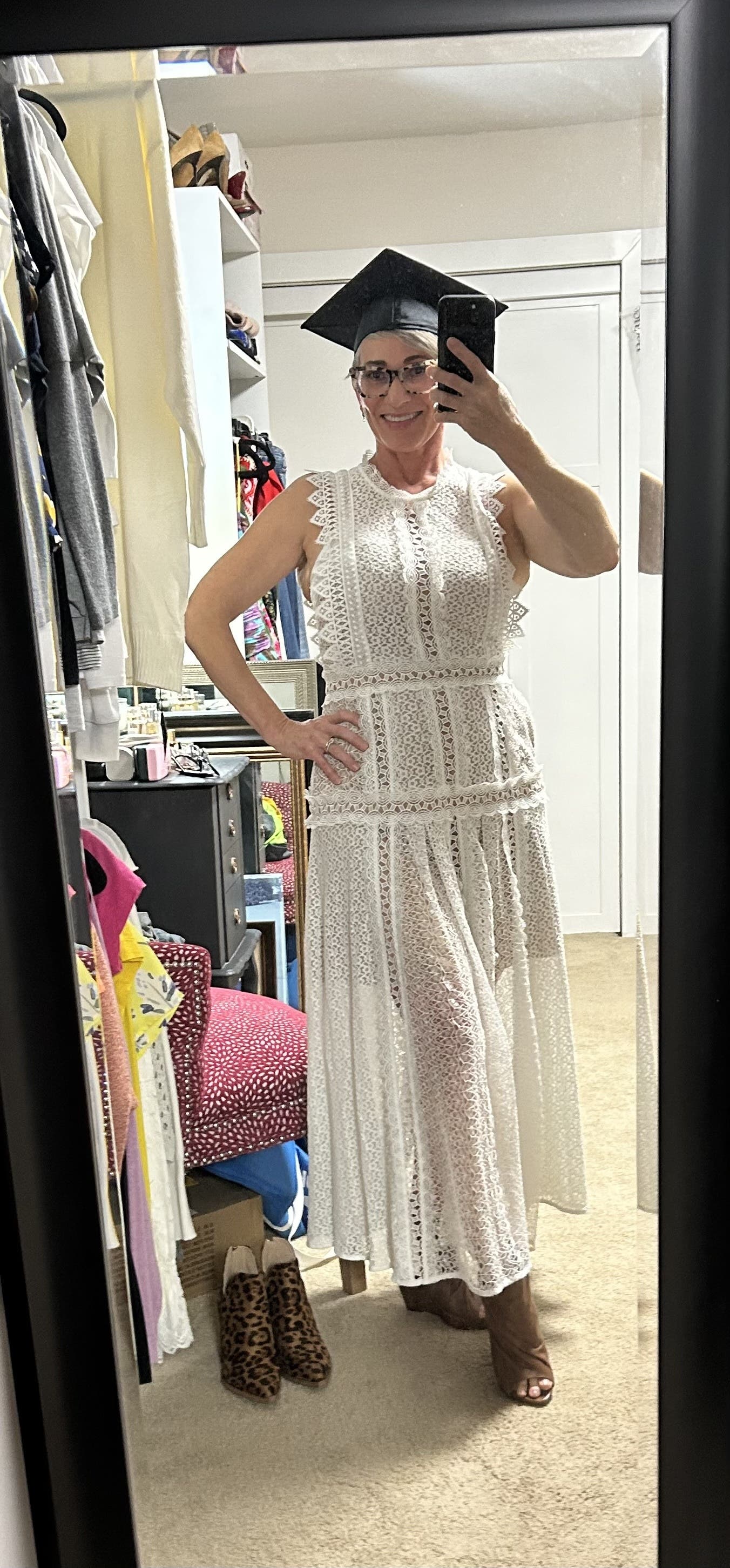 Self-Portrait レースパネルプリーツミディドレス　UK8 White Lace Panel Midi Dress by Self-Portrait | Rent the Runway