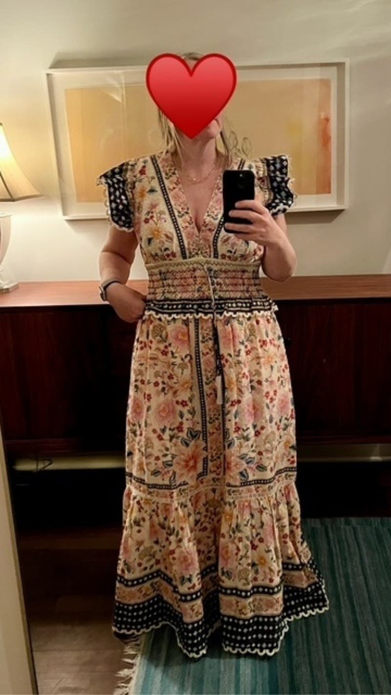 white christmas dresses Farm Rio Superbloom Tapestry Maxi Dress