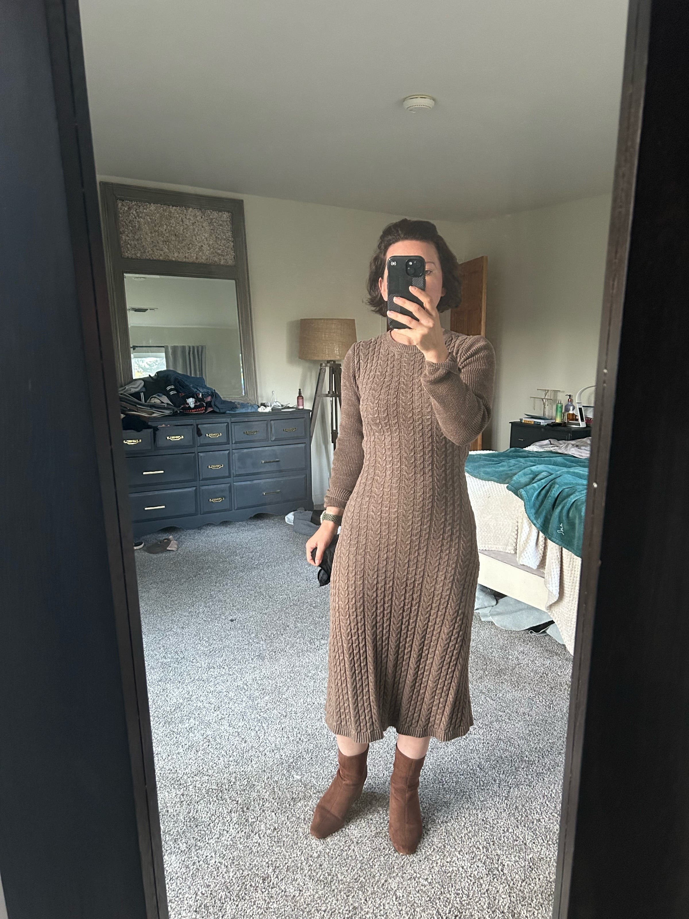 Brown Sweater Dress by Love, Whit by Whitney Port Rent the Runway