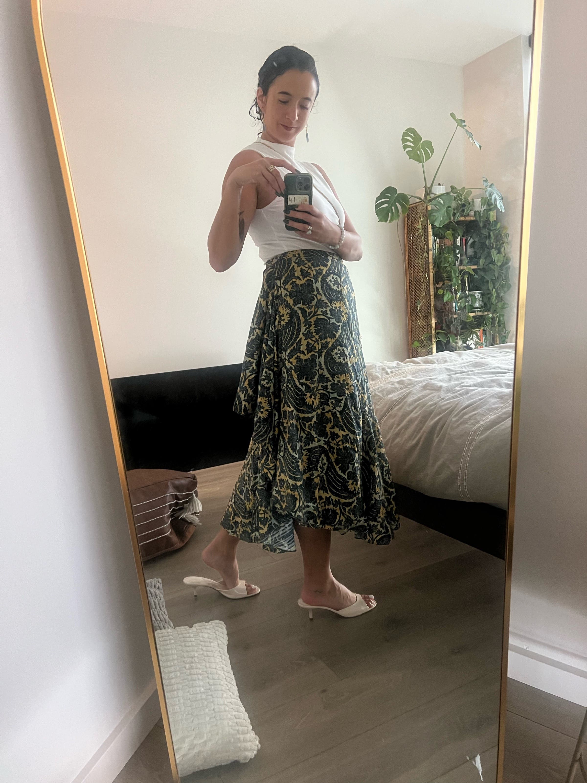 スカート Ulla Johnson Sabina Skirt Sabina Faux Wrap Skirt - Luna