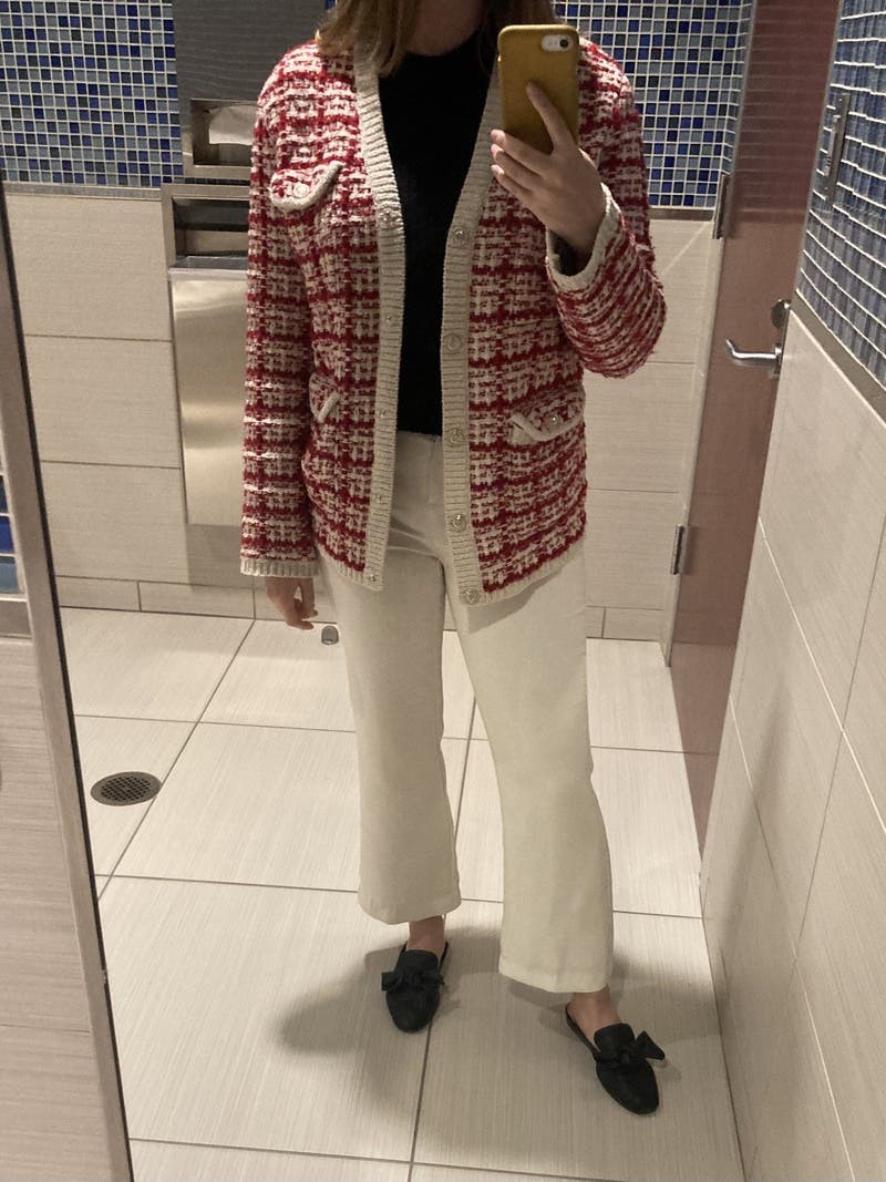 トップス RANDY Tweed Cardigan Tweed Lady Cardigan Sweater For Women | Factory