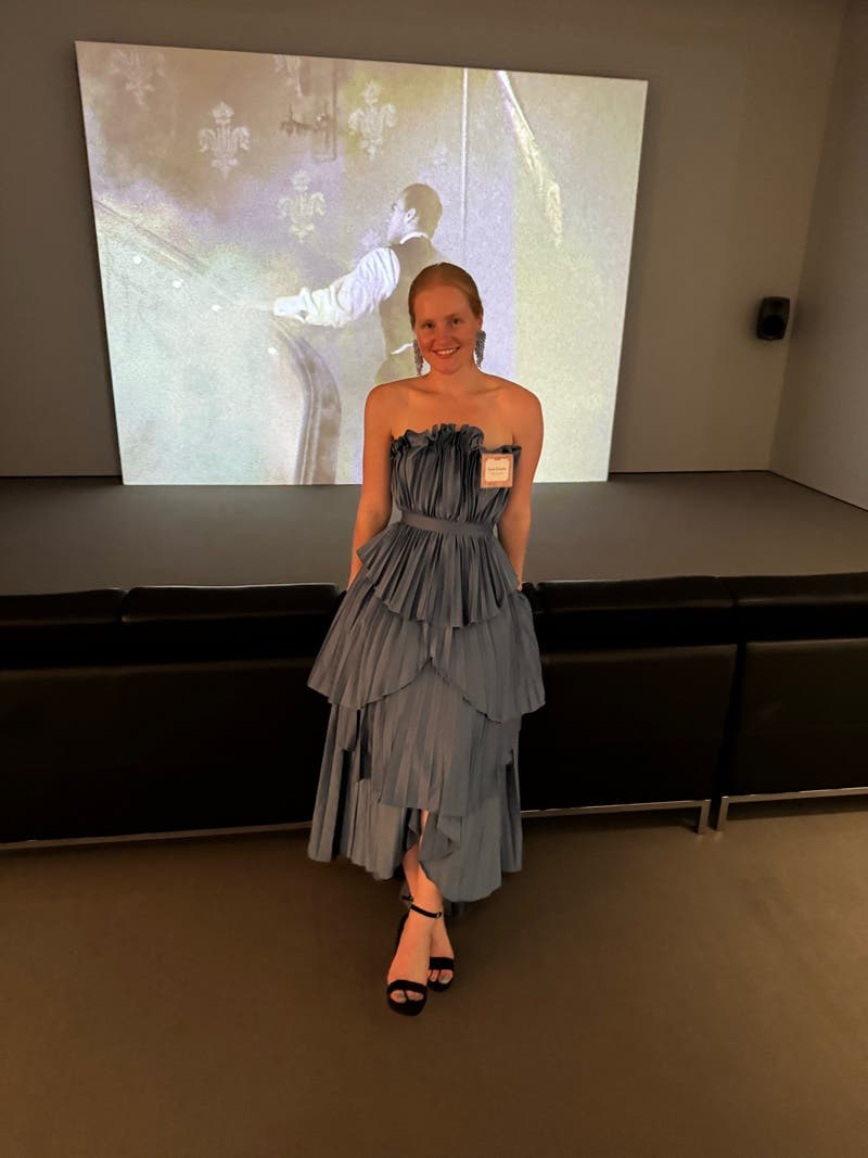 amur janey midi dress blue Janey Dress