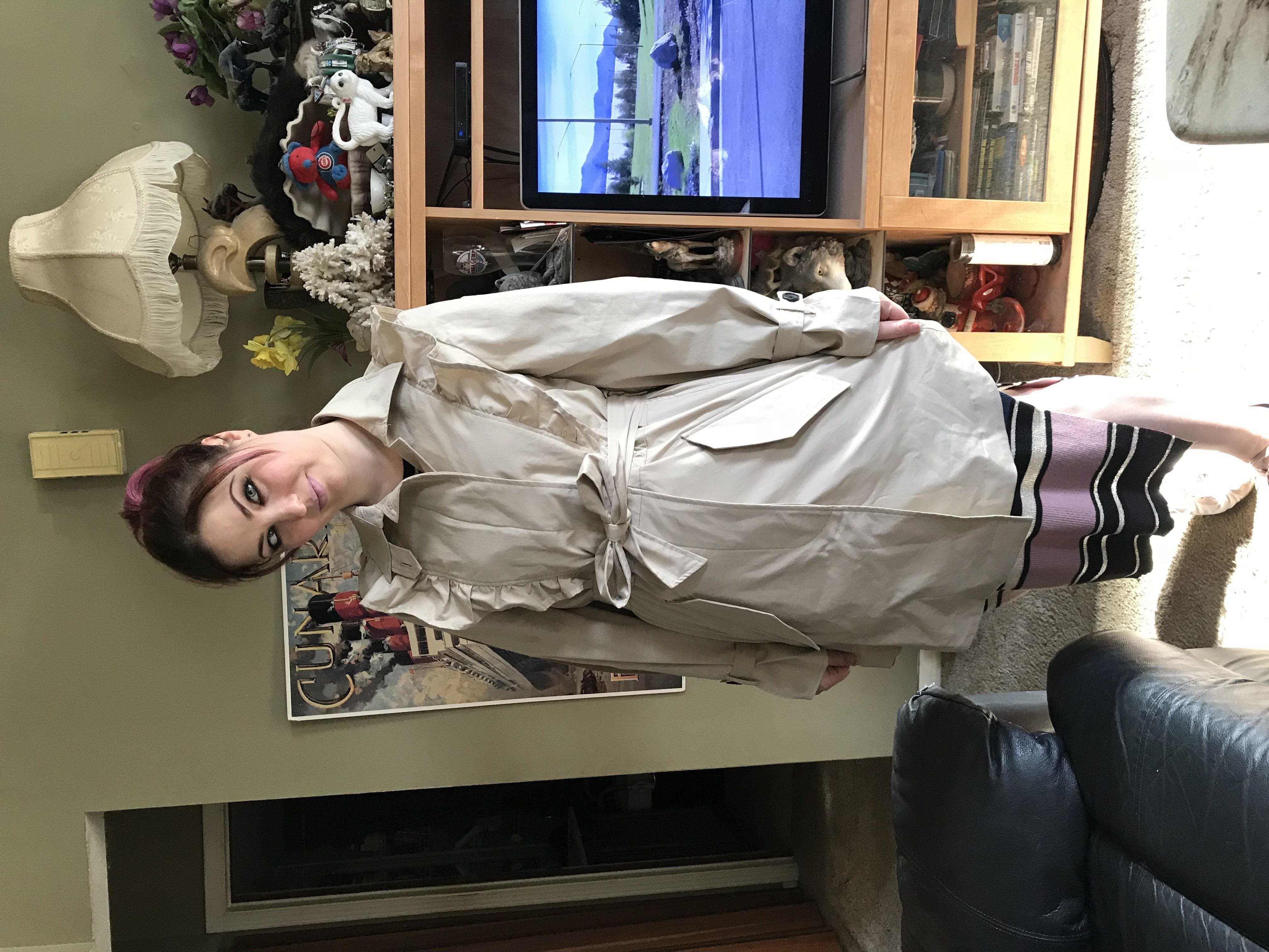 Gila Ruffle Trench Coat by Joie | Rent the Runway