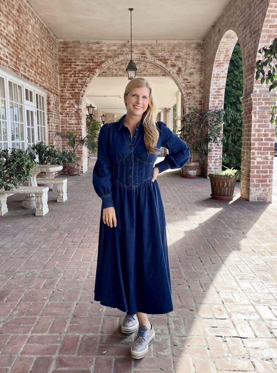 Denim Corseting Midi Dress by Derek Lam 10 Crosby x RTR | Rent the