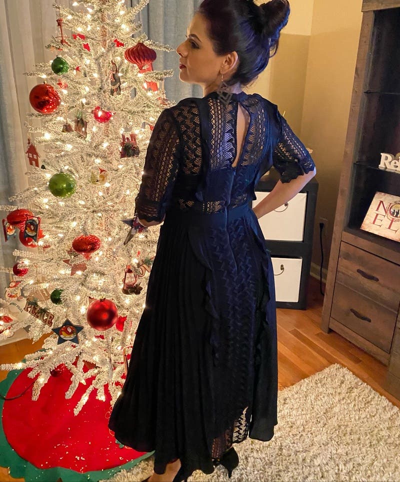 【美品✨】louren geometric lace dress ブラック S Geometric Lace Dress by Self-Portrait | Rent the Runway