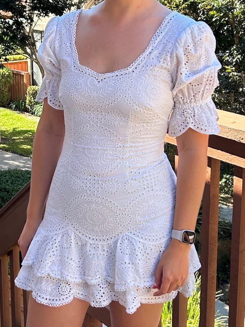 Meg Puff Sleeve Mini Dress by SIMKHAI | Rent the Runway
