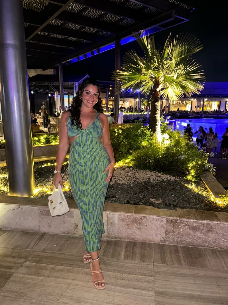 Green Cutout Maxi Dress by Philosophy di Lorenzo Serafini