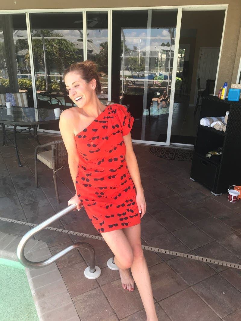 One Shoulder Sunglasses Dress by Victoria Victoria Beckham