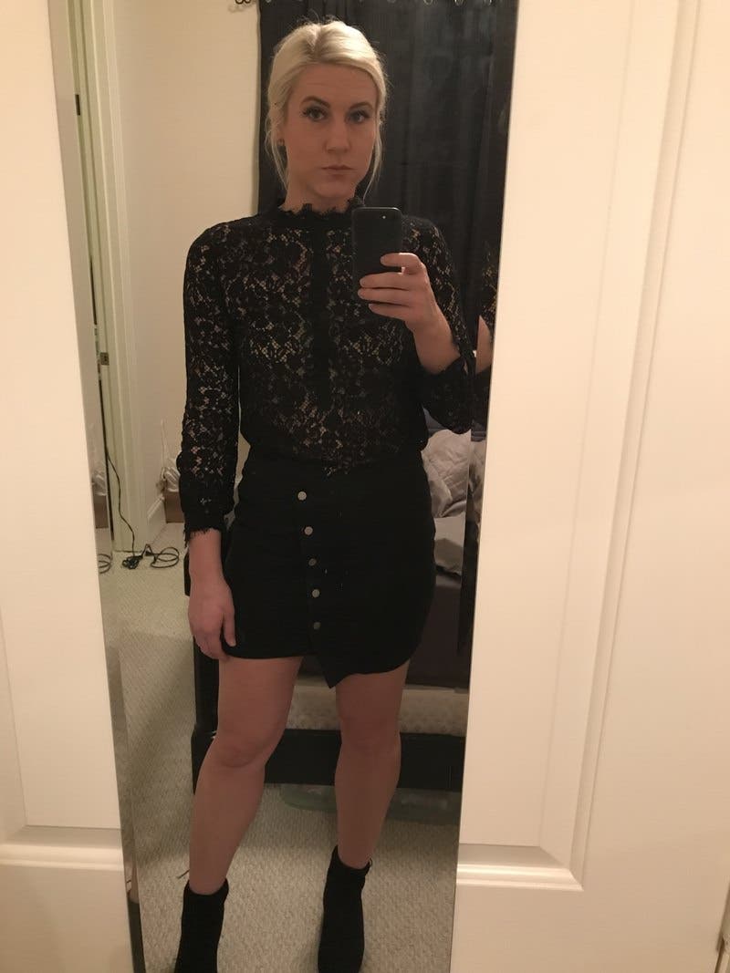 Black Georgia Lace Top by Rachel Zoe | Rent the Runway