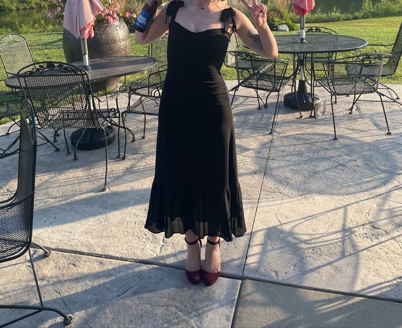 Black Nikita Dress by Reformation | Rent the Runway