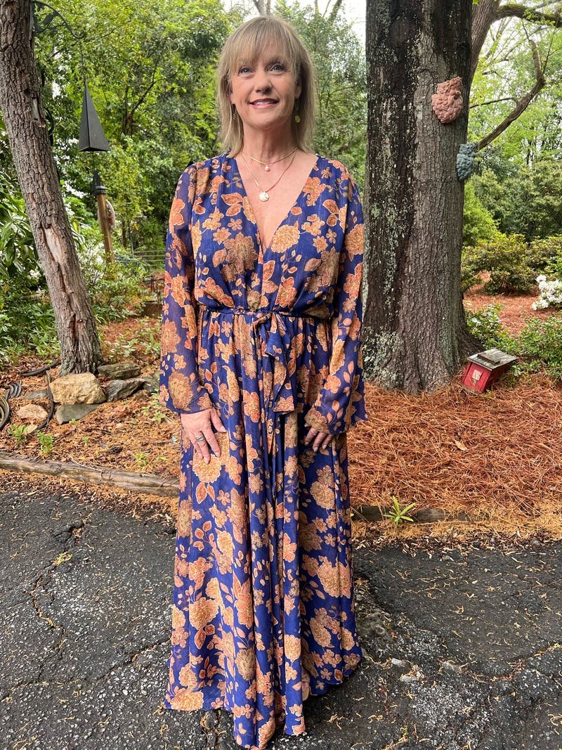 chinese dress ladies NEMO ORANGE V-NECK DRAPED MAXI DRESS | CULT MIA